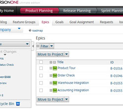 VersionOne for Agile Tools screenshots